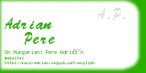 adrian pere business card